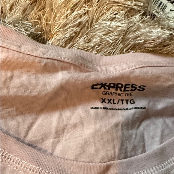 Express Men's Graphic Pink Long Sleeve Tee - Picture 2 of 5